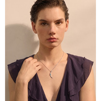 Collier pendentif en pierre naturelle turquoise lune JINYOU 4398, collier à breloque en acier inoxydable, bijoux pour femmes