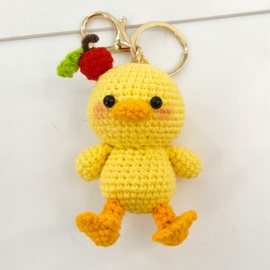 Porte-clés au crochet fait main, poupée amigurumi au crochet, mini-anges au crochet, porte-clés en forme de fruits, cerises et canards - Product Image 2