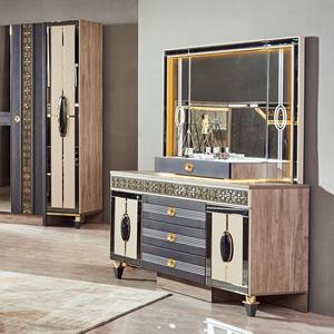 Juegos de Dormitorio Modernos con Acabado Brillante, <span class=keywords><strong>Cama</strong></span> de 1.8m, Muebles de Dormitorio de MDF para el Hogar - Product Image 3