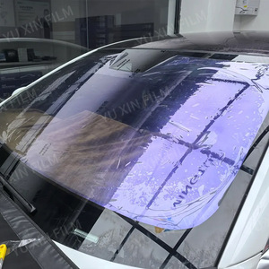 Yuxin 3 ply kim loại màu sắc thay đổi phim 72% vlt màu tím 100% uvr kính chắn gió phim Tắc Kè Hoa Màu cửa sổ phim - Product Image 5