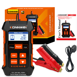 Reparador de Baterías Inteligente KONNWEI KW520 12V 10A y 24V 5A, Verificador de Salud de Baterías Automotrices para Taller Mecánico - Product Image 1