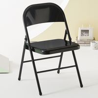 Populaire acier fer métal chaise pliante coloré pliable pour les événements fête de mariage bureau à domicile camping extérieur jardin plage