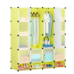 6 + 1 Cubes Plastic Kledingkast Organisator Kleding Draagbare Closet