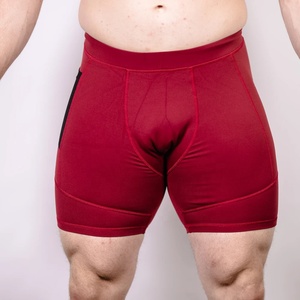 Shorts de compression pour homme, respirants, avec poches élastiques à la taille, polyester/coton, séchage rapide, shorts de sport performants - Product Image 2