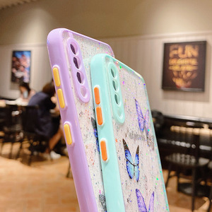 Custodia protettiva antiurto in TPU + PC trasparente con motivo a farfalla trasparente di lusso per Samsung S21 Ultra <span class=keywords><strong>A72</strong></span> - Product Image 4