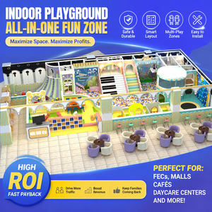 <b>Indoor</b> Playground Soft Play with <b>Slide</b> Monkey Bars for Older Kids 8-15 Play Area - Product Image 1