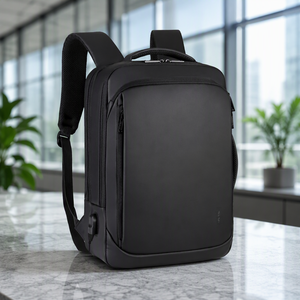 Wholesale 15.6in Square <b>Cheap</b> Waterproof Laptop <b>Backpack</b> Polyester Fiber Soft Handle Business Travel Laptop <b>Backpack</b> - Product Image 1