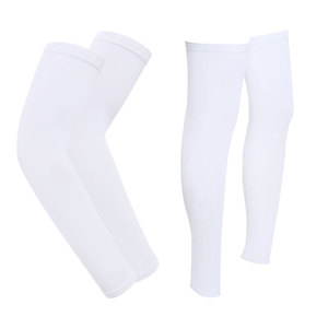 Cycling <b>Arm</b> Sleeves Leg <b>Warmers</b> Solid Color Anti Uv Protection Unisex Adult Outdoor Sport Wear Two Set Combo Pack - Product Image 3