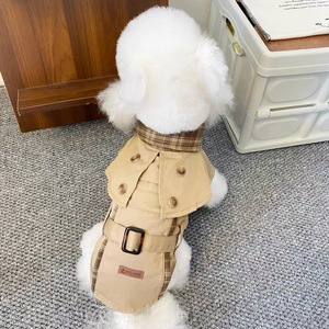 Abrigo estilo británico para perros pequeños y medianos, chaleco ajustable de invierno, ropa para mascotas - Product Image 1