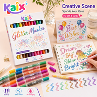 KAIX - Bolígrafo de Secado Rápido para Decoración de Uñas, 3 en 1, Doble Punta, Acabado Brillante, para Manicura en Salón