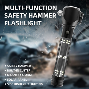 Năng lượng mặt trời <span class=keywords><strong>Torch</strong></span> pin với NTC bảo vệ phá vỡ cửa sổ búa mạnh mẽ từ công cụ điện ngân hàng vành đai cắt báo động an toàn đèn pin - Product Image 2
