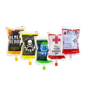 150ml Blood Bags Vampire Drinking Bags Reusable Drink Pouch Halloween Party Prop Halloween Decorations