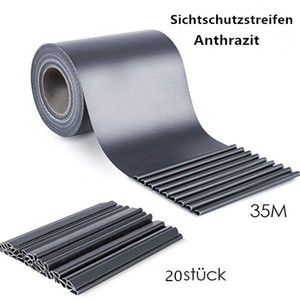 Clôture de jardin en PVC anti-UV et à <span class=keywords><strong>installer</strong></span> soi-même, bande de protection de 19 cm * 35 m avec 20 clips, ruban de protection de la vie privée, bande de protection en PVC, clôture de jardin - Product Image 2
