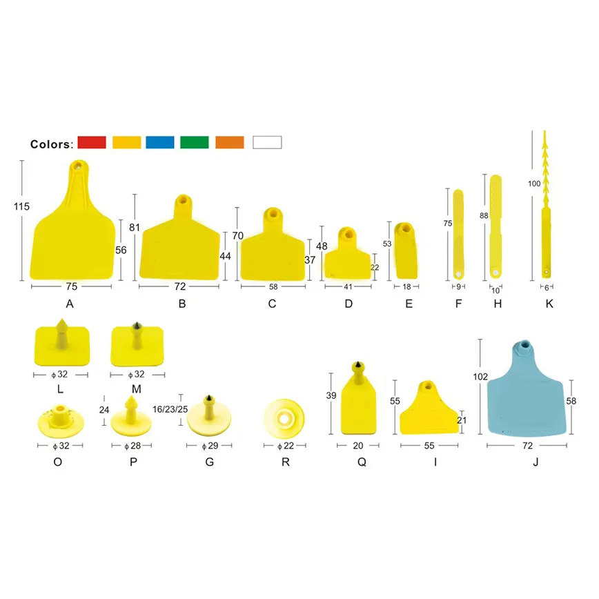 KED KD501 élevage bétail porc mouton chèvre bovins étiquettes d'oreille étiquette d'animal étiquettes d'oreille de vache