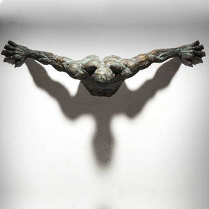 Estatuas de arte talladas altas personalizadas al por mayor escultura de pared de <span class=keywords><strong>hombre</strong></span> de bronce y cobre de tamaño real a la venta - Product Image 4