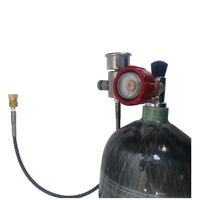 Adaptateur de valve de remplissage PCP G5/8 M18*1.5 avec manomètre en acier inoxydable/laiton, flexible et portable pour le remplissage de scaphandre/HPA