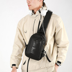 Civ Kell Men's Chest Bag Nylon Small 29x17x10cm Everyday Casual Crossbody Backpack Solid Color Fall 2025 - Product Image 3
