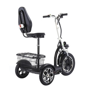 Triciclo Eléctrico 48V 12A con Motor sin Escobillas, Alcance de 25-35km, para Personas Mayores, Compras, con Asiento y Cesta - Product Image 5