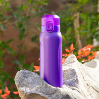 Bouteille d'eau portable en acier inoxydable à double paroi de 750 ml pour le sport et la perte de poids, avec capsules de saveur – Vente en gros