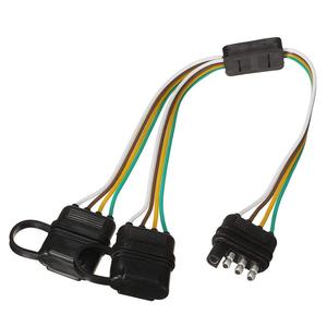 4 Pin <b>Trailer</b> Plug Splitter With Two Sockets 17.5 Inch UP1481 For Commercial Truck <b>Trailers</b> - Product Image 3
