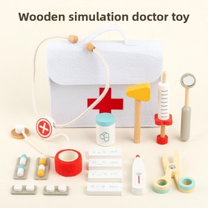 Trousse <span class=keywords><strong>de</strong></span> <span class=keywords><strong>Jeu</strong></span> <span class=keywords><strong>Docteur</strong></span> en Bois pour Enfants, Sac Médical, <span class=keywords><strong>Jeu</strong></span> d'Imitation Infirmière et Médecin, Âges 4-6, Unisexe - Product Image 4