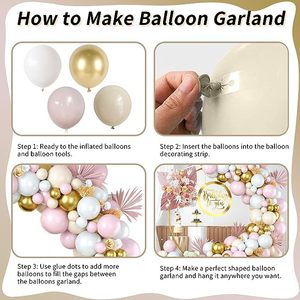 Ballons de décoration de fête pour premier <span class=keywords><strong>anniversaire</strong></span> de bébé de qualité supérieure ensemble de ballons dorés rose <span class=keywords><strong>beige</strong></span> - Product Image 5
