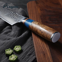 Couteau de cuisine japonais Damas AUS10 en acier super résistant de 7,5 pouces, 67 couches, à haute teneur en carbone, ultra-affûté, idéal pour le travail des bouchers
