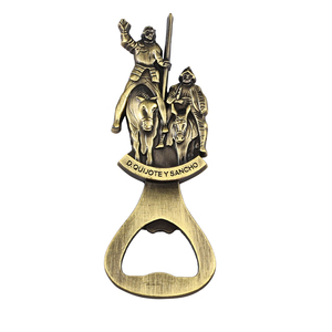 Fabbrica su misura logo in metallo colore spagna apribottiglie magnete per turisti souvenir Don chisciottote apribottiglie - Product Image 5