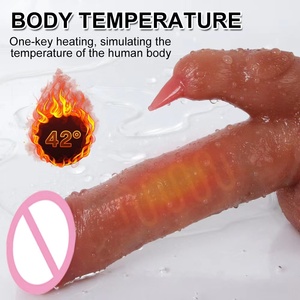 गर्म बिक्री 360 डिग्री रोटेशन हीटिंग वापस लेने योग्य बड़ा Dildo 10 आवृत्ति कंपन नियंत्रण विशाल बड़ा Dildo - Product Image 6