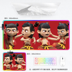 Nezha RGB PC Gamer bàn phím chuột Pad Mousepad dẫn phát sáng Chuột Thảm cao su máy tính chơi Game mausepad - Product Image 4