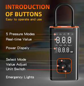 4000mah 150PSI Portable lumière LED arrêt automatique pompe à <span class=keywords><strong>compresseur</strong></span> <span class=keywords><strong>d</strong></span>'<span class=keywords><strong>air</strong></span> manomètre numérique gonfleur de pneu en plastique pour pneus de voiture - Product Image 4