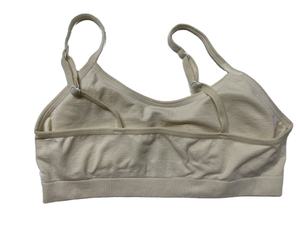 Sujetador deportivo sin costuras para mujer, tejido, liso, fino, con copa triangular, transpirable, tipo chaleco, sin aros, con tirantes cruzados en el pecho, cuello en V - Product Image 2