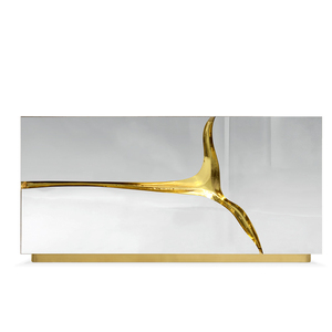 Contemporary Bedroom Furniture <b>Bedside</b> Table Cabinet <b>White</b> Stainless Steel Wood Luxury Modern Nightstand DS-BOCA-01-LAPIAZ Moder - Product Image 1