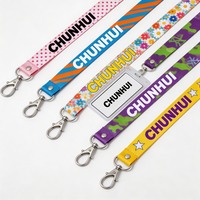 CH Wholesale Sublimation Printing Polyester Lanyards With Logo Custom Certification Keychain OEM ODM ECO Promotion Event Gifts