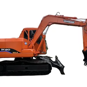 Cheapest used excavators DOOSAN DX60 for sales Second hand road machine crawler digger