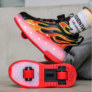 Vendite dirette di fabbrica scarpe da ginnastica per bambini <span class=keywords><strong>pattini</strong></span> estivi a due ruote ricaricabili LED invisibili <span class=keywords><strong>pattini</strong></span> ruota - Product Image 4