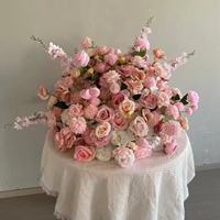 F-FC008 Boule de fleurs artificielles en soie, centre de table blanc, haute qualité, durable, écologique, décoration de mariage