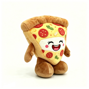 Lindo Peluche de Rebanada de Pizza, con Diseño de Pizza, Animal de Peluche Amarillo Suave y Esponjoso con Cara y Extremidades Sonrientes - Product Image 1