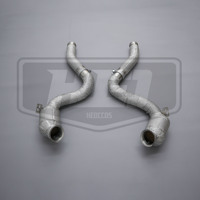 Tuyaux d'échappement en acier inoxydable pour Mercedes Benz 2015+C63 C63S 4.0T W205 avec isolation thermique, échappement à haut débit, Plug & Play, professionnel