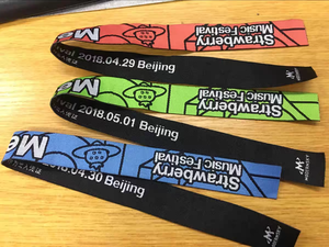 Pulsera de poliéster tejida personalizada Party Factory, para entradas a festivales y eventos VIP, azul, 15 mm, impermeable - Product Image 2