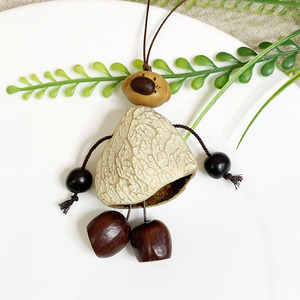 Colgante de Madera de Durazno Natural Hecho a Mano con Temática Animal para Terapia Sonora y Alivio del Estrés, Adorno Personalizado para Bolsos - Product Image 6