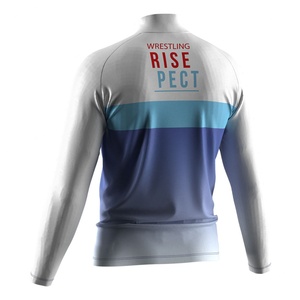 Sweat-shirts unisexe de haute qualité pour hommes, personnalisés, pour l'échauffement de lutte, à col zippé 1/4 ou 1/2, coupe oversize, style mode, col ras du cou - Product Image 4