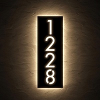 Numéro personnalisé Hôtel Led Signe En Acier Inoxydable École Porte Étage Numéro LED logo Signes 3D Adresse Led Signalisation Maison Nubmers Signes