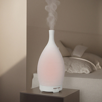 Humidificateur d'aromathérapie en céramique blanche simple et élégant, diffuseur d'aromathérapie, installation de table avec alimentation USB pour voiture et maison, 1 an