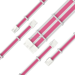 ชุดต่อซีพียูแกนทองแดง18AWG ATX 24-PIN MB PCIe 6 + <span class=keywords><strong>2</strong></span> PIN PSU สายไนล่อนแบบถัก PSU อ่อนสำหรับเดสก์ท็อปมีสินค้าในสต็อก! - Product Image 3