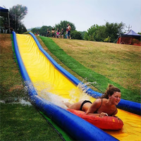 Toboggan aquatique gonflable QIYI - Monopiste en PVC pour enfants et adultes, capacité de 500 kg, taille et couleur personnalisables, extérieur