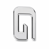 Autocollant de logo de voiture gravé en plastique ABS durable à finition métallique, prix direct usine, pour la décoration de la calandre avant