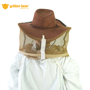 Sombrero de Apicultura Estilo Vaquero Marrón con Velo de Malla para Protección en Apicultura - Product Image 2