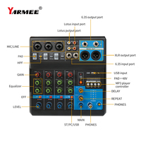 Console de mixage audio professionnelle Le plus récent 5 canaux USB pour la vidéo et l'éclairage de karaoké à domicile