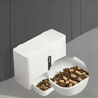 Distributeur automatique intelligent IA 5+5L pour chats 2026 avec contrôle via application Wi-Fi, design étanche à motif uni et fontaine à eau pour animaux de compagnie